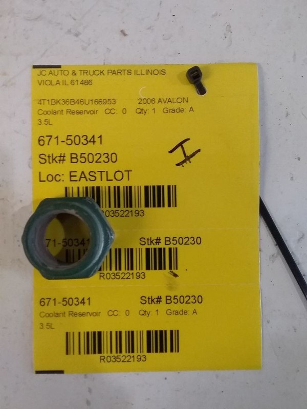 Coolant Reservoir Fits 05-12 AVALON 3522193