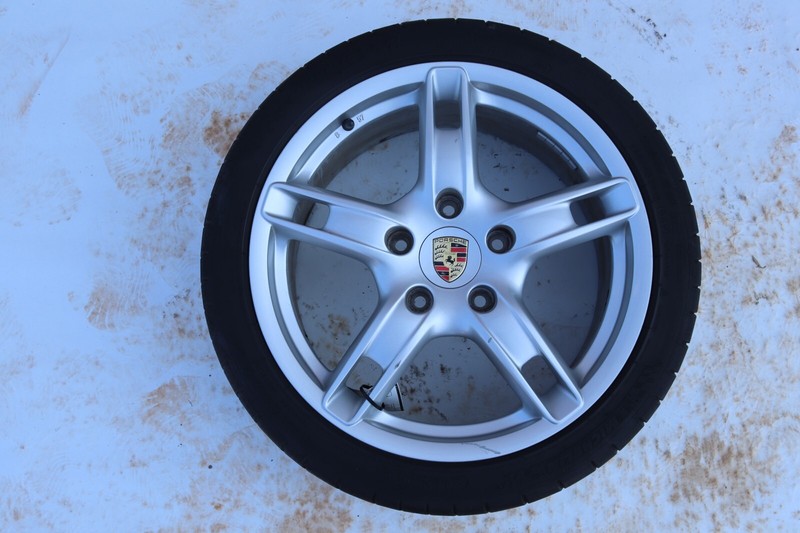 2005-2008 PORSCHE BOXSTER WHEEL RIM TIRE MICHELIN 235/40 95Y R18 18X8 ET57 OEM