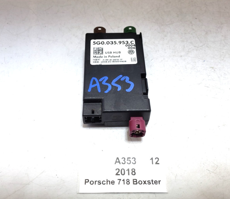 ✅ 17-24 OEM Porsche 718 Boxster 982 USB Hub Distributor Control Module 36k