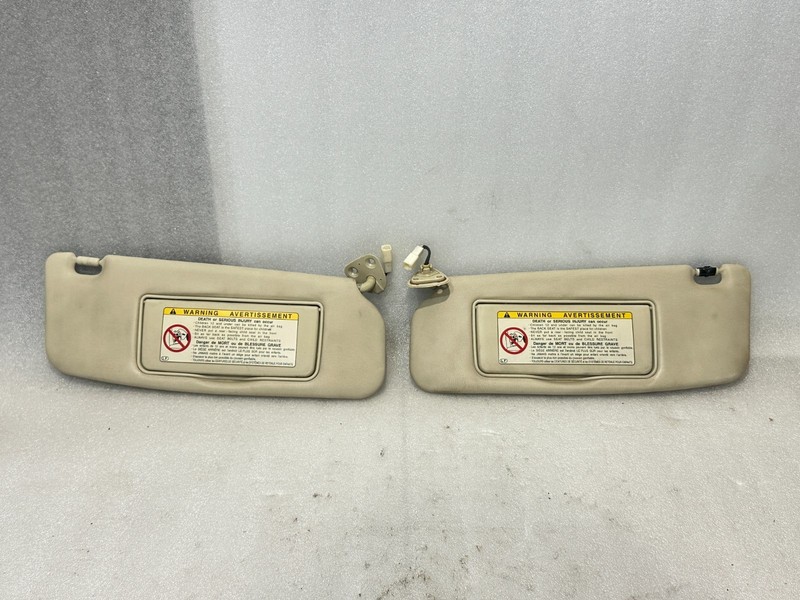 02-05 LEXUS UZZ40L SC430 SET OF 2 FRONT LEFT & RIGHT SUN VISOR BEIGE OEM
