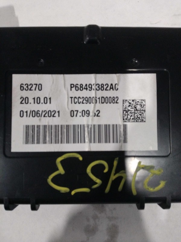 2021 Jeep Wrangler Body Control Module OEM 68496167AE Black 80K Miles