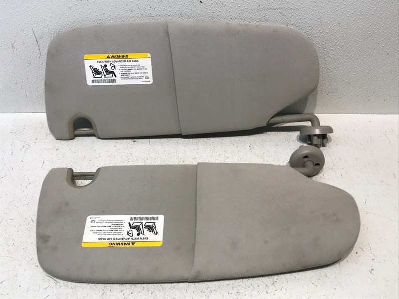 2002-09 Dodge Ram 1500 Sun Visor Driver Left Right Passenger No Mirror Pair Gray