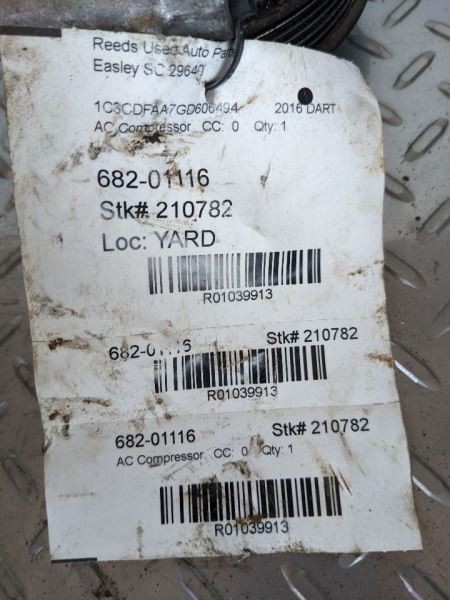 AC Compressor Fits 14-16 DART 1039913