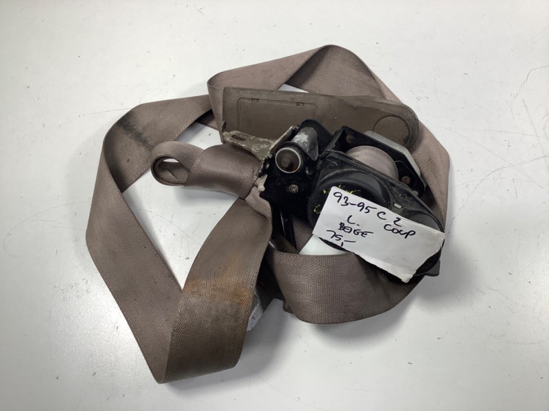 93-95 Honda Civic 2DR Left Front Beige Seat Belt 04818-SR0-A00ZG OEM
