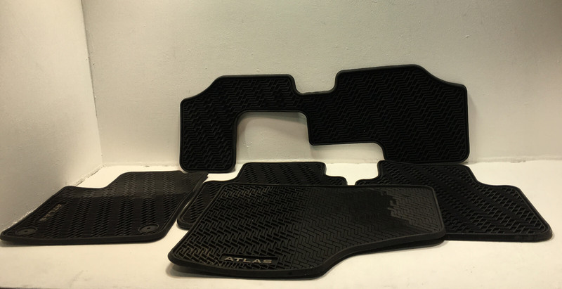 2020-2024 VOLKSWAGEN ATLAS ALL WEATHER FLOOR RUBBER COVER MAT SET OF 5 PCS OEM