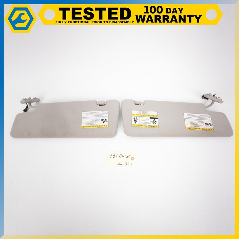 10-16 LAND ROVER L319 LR4 LEFT & RINGHT SIDE SUN VISOR SUNVISOR GRAY SET OEM
