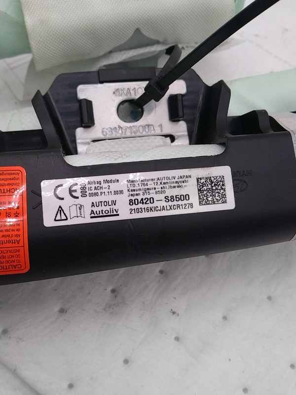 2021 Hyundai Palisade Right Curtain Air Bag Black 711660 72K Miles