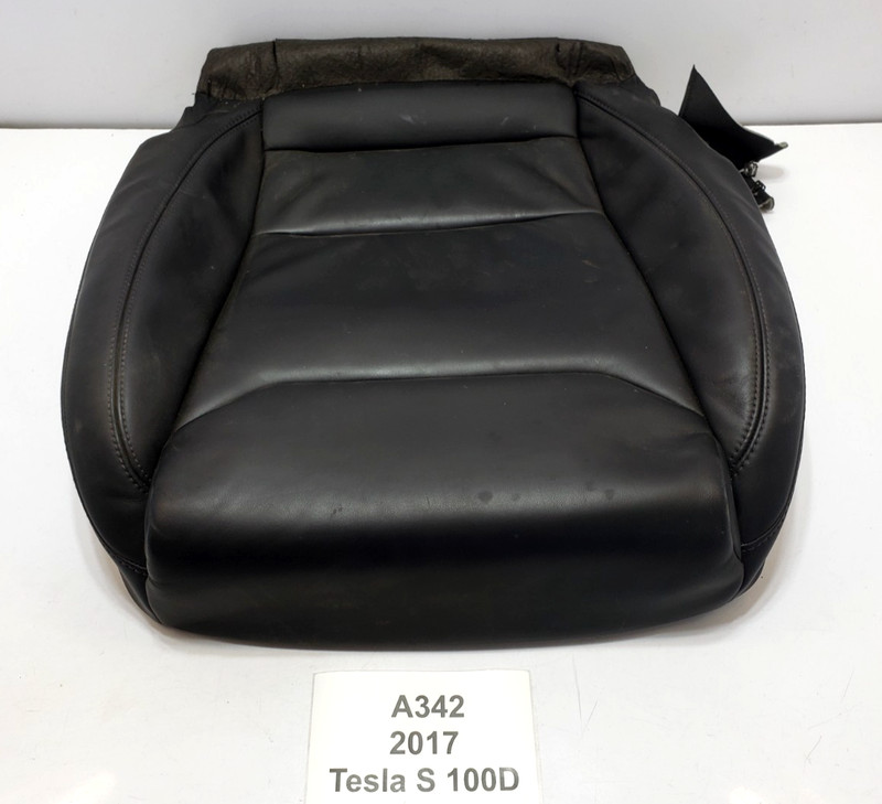 ✅ 16-20 OEM Tesla Model S Front Right Passenger Side Seat Lower Cushion Leather