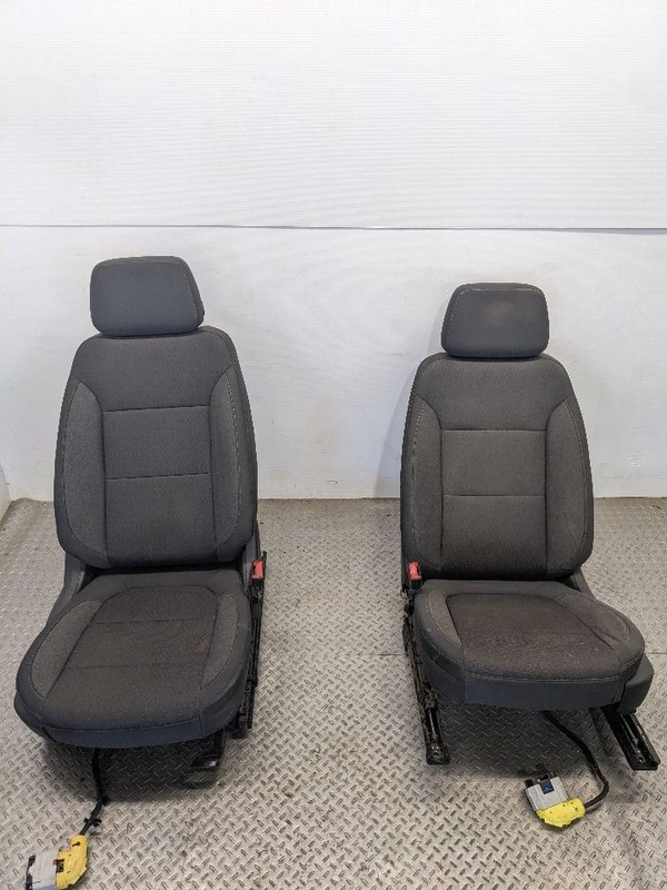 2019-24 Silverado 1500 Front Seats Black Cloth Driver Passenger S 1118489