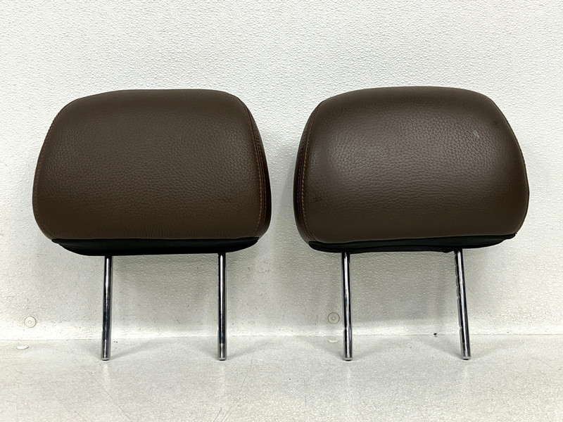 ⭐2016-2024 NISSAN TITAN XD FRONT LEFT & RIGHT SEAT HEADREST BROWN OEM LOT2629