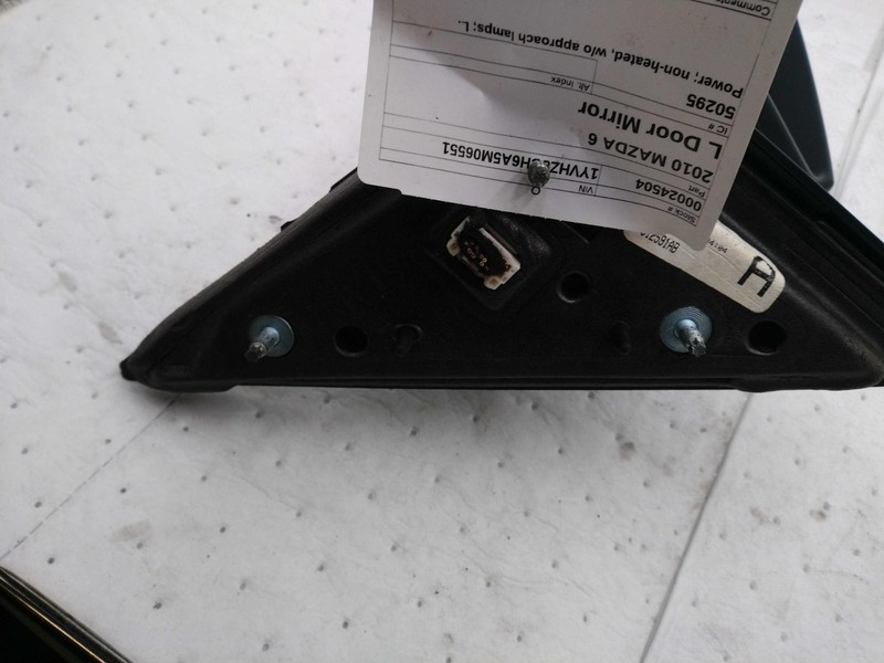 2010 Mazda 6 Left Door Mirror Blue Power Non-Heated OEM 518326 Light Scratches