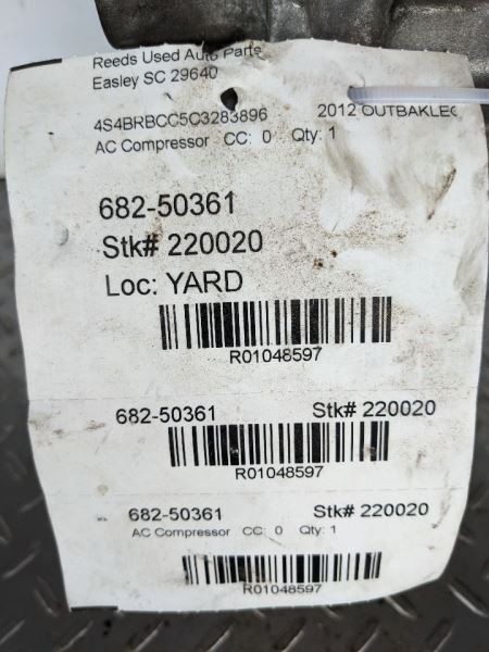 AC Compressor Fits 10-12 LEGACY 1048597