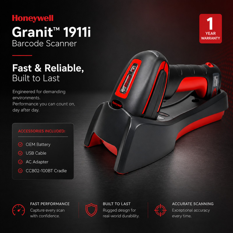 Refurbished💯Honeywell Granit 1911i Barcode Scanner for Datalogic w/Bundle