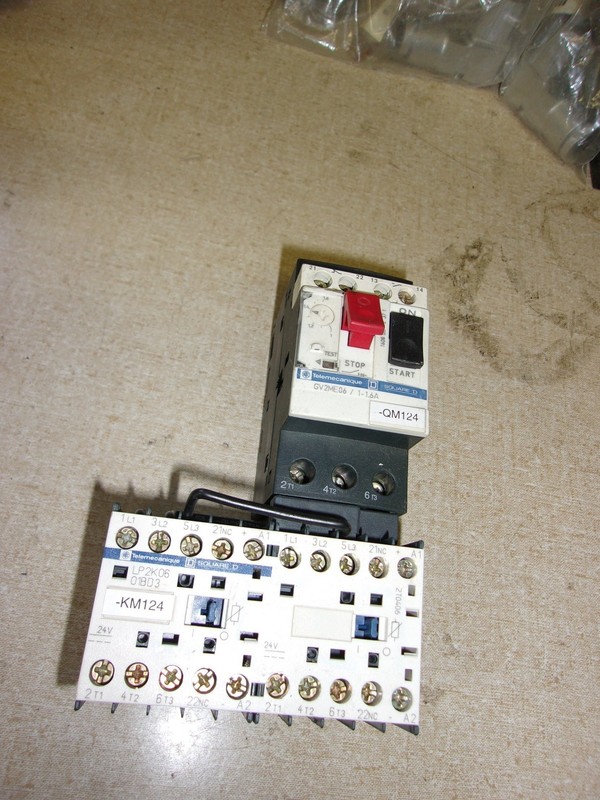 Square D GV2ME06/1-1.6A QM124 LP2K06 01BD3 KM124 Contactor/Starter Assembly