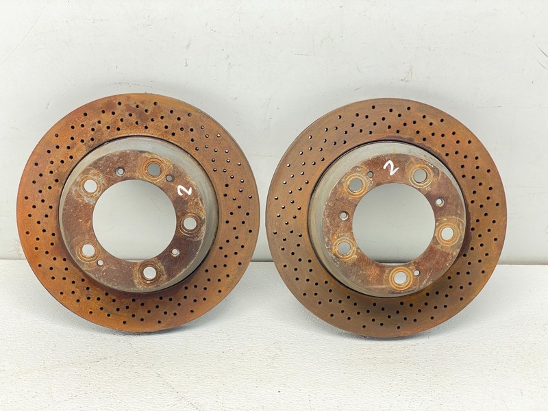Porsche Boxster Carrera 911 996 Rear Left & Right Brake Rotor Disc Set 88K OEM✅