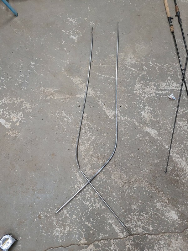 1966 MERCEDES-BENZ 250S LEFT RIGHT DRIP RAILS WATER GUTTER