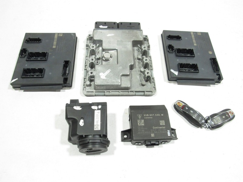 Porsche Cayman 718 2018 2.0L Engine Key IMMO Ignition Body Module Set 17-19 |#2M
