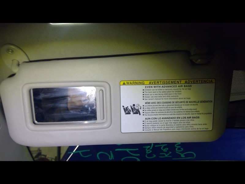 Driver Sun Visor Illuminated Without Extension Fits 13-18 RAV4 1703033