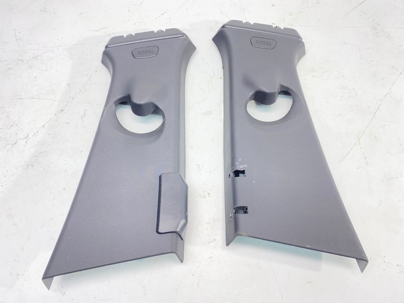 16-22 BMW F48 X1 Left & Right Center B Pillar Trim Column Cover Black Set! OEM✅