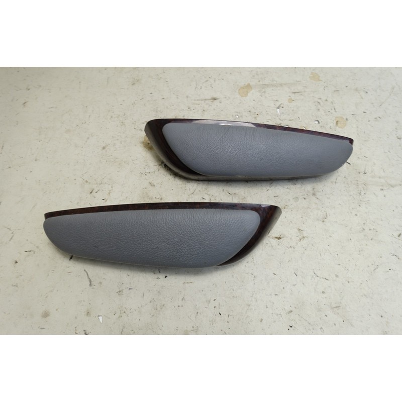 00-06 BMW E46 3-Series Convertible Rear Side Armrest Pair Grey Myrtle Wood OEM