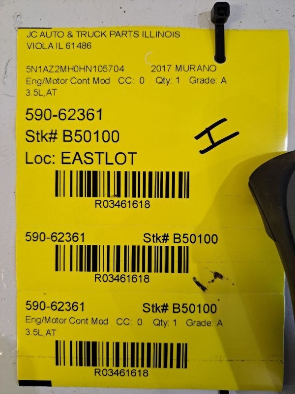 Engine ECM Electronic Control Module Left Hand Fender Fits 15-17 ALTIMA 3461618