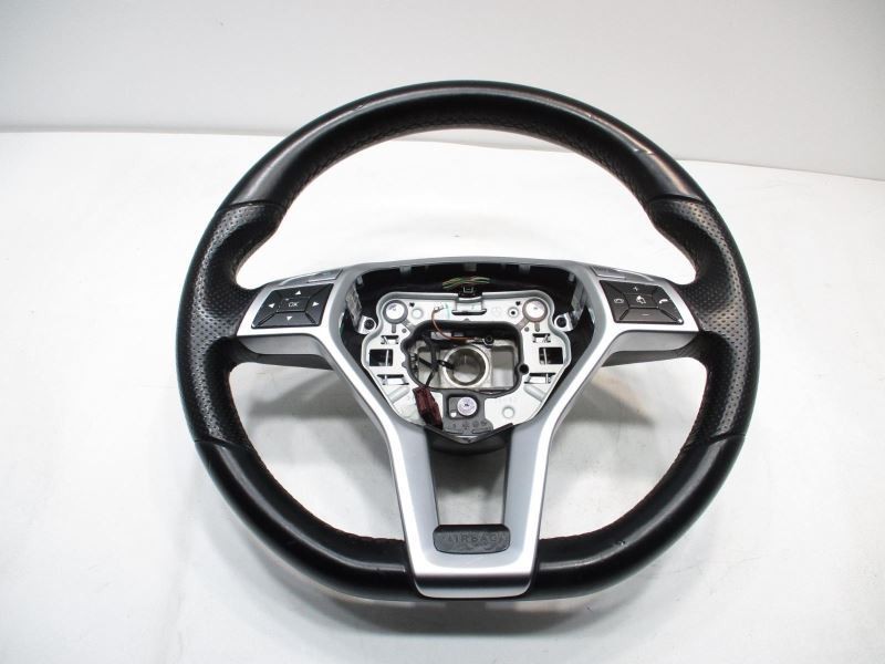2013 MERCEDES C-CLASS STEERING WHEEL BLACK WITH SILVER 3.5L AT AWD 95K 43464