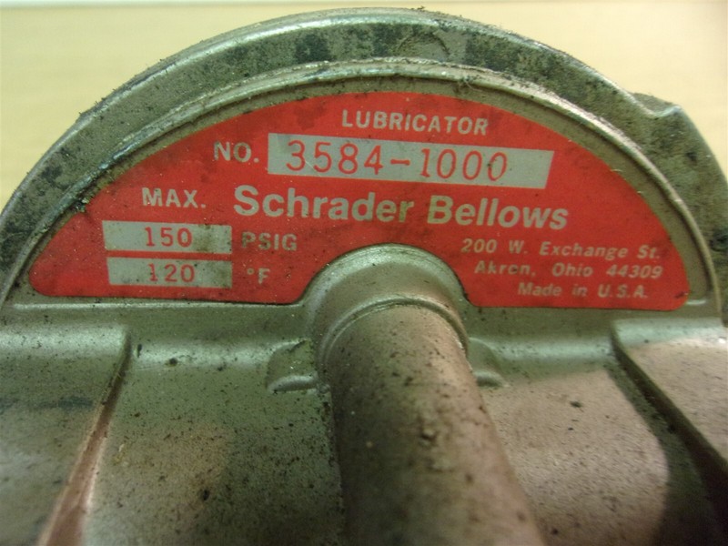 Schrader Bellows 3584-1000 Pneumatic Lubricator *FREE SHIPPING*