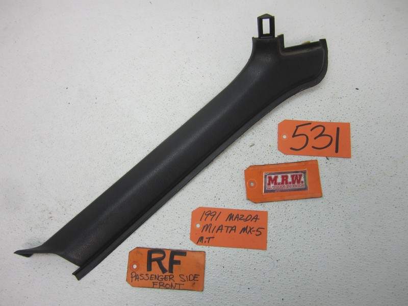 90-97 MIATA MX-5 RIGHT A PILLAR POST TRIM DOOR PANEL WINDSHIELD DASH COVER CAP R