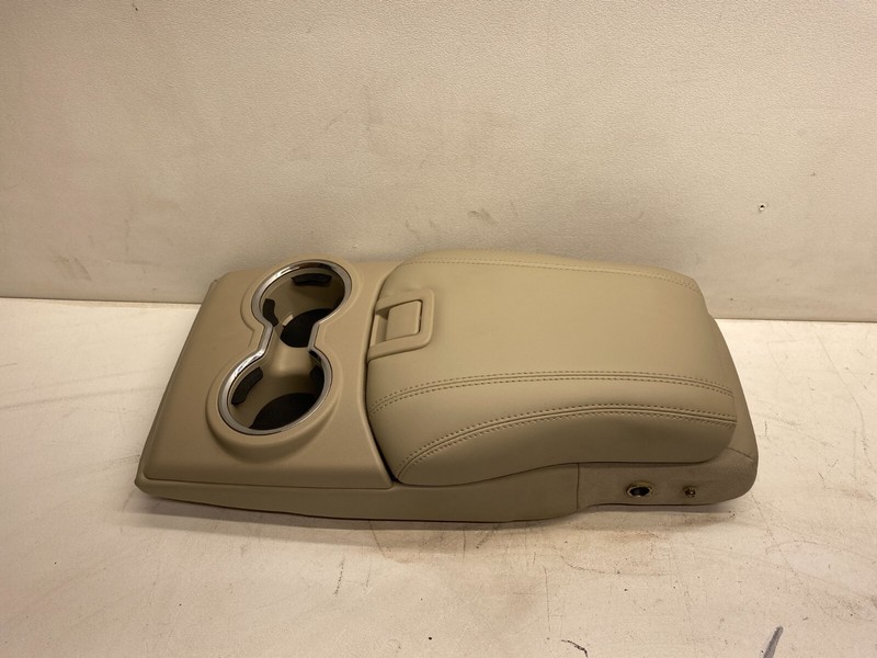 2010-2012 CADILLAC SRX REAR SEAT CENTER CONSOLE ARM REST CUP HOLDER BEIGE OEM