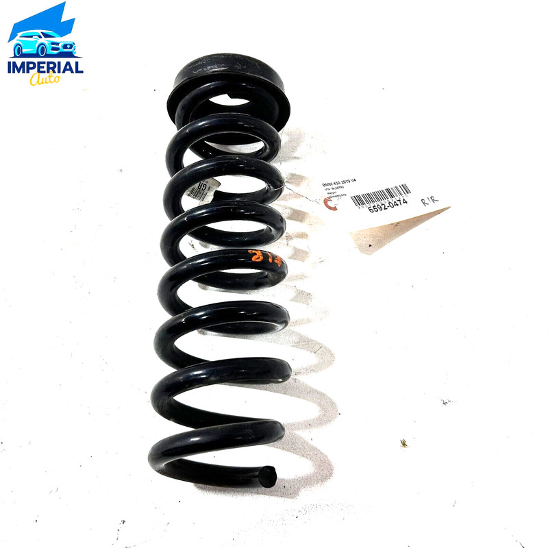 17-20 BMW 430xi F36 REAR LEFT OR RIGHT SUSPENSION COIL SPRING & INSULATOR OEM