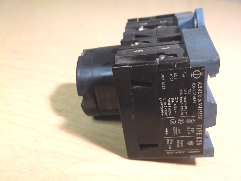 USED KRAUS & NAIMER TYPE K25 IEC-VDE0660 ROTARY SWITCH BASE FREE SHIPPING