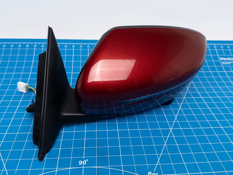 14-16 Nissan Rogue LEFT SIDE REAR VIEW DOOR MIRROR Camera Heated Red NAH OEM