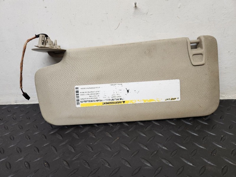 08-17 Buick Enclave Right Passenger Sun Visor Biege OEM 23234421