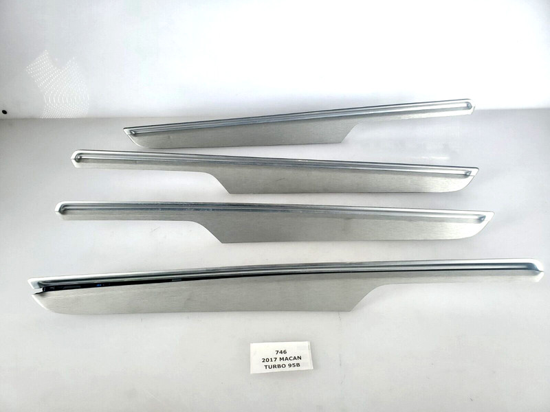 ✅ 15-18 OEM Porsche Macan Turbo 95B Interior Door Dash Trim SET Silver Aluminum*
