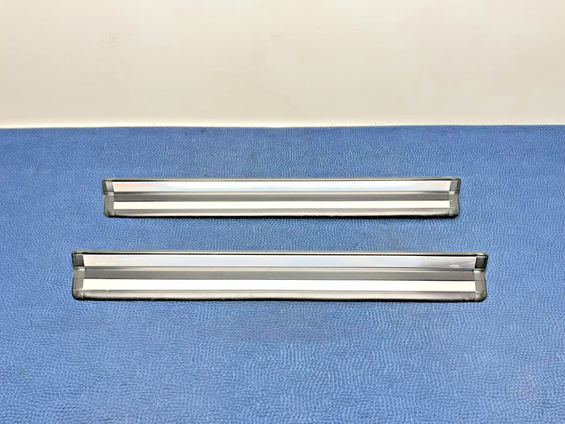 99-05 BMW E46 325i 328i 330i Front Entrance Door Sill Plate Cover Trim Pair OEM