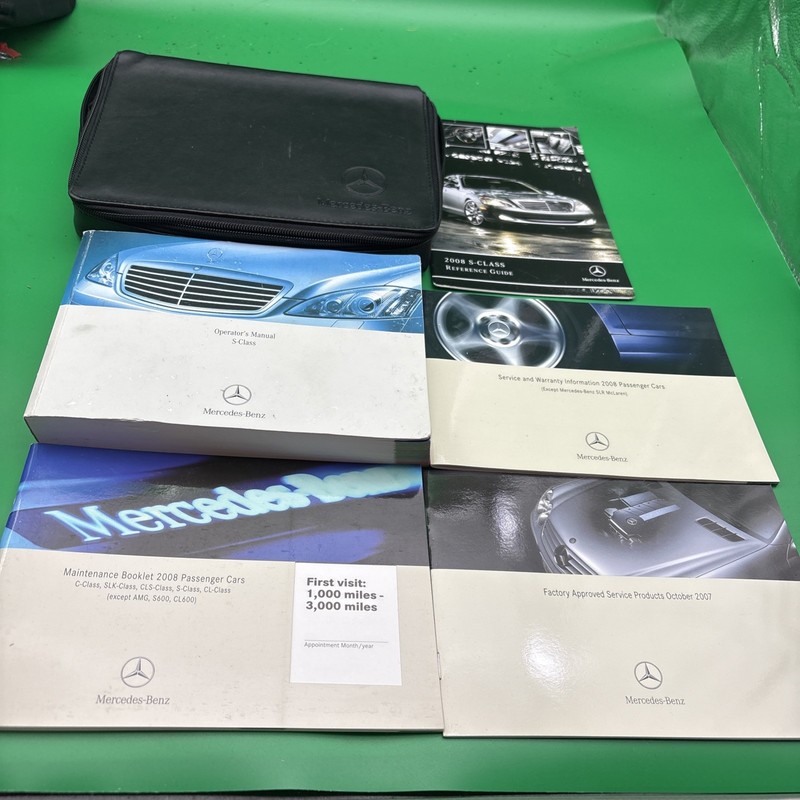 2008 Mercedes-Benz S-Class Owners Manual S550 S500 S600 Factory Set with Case