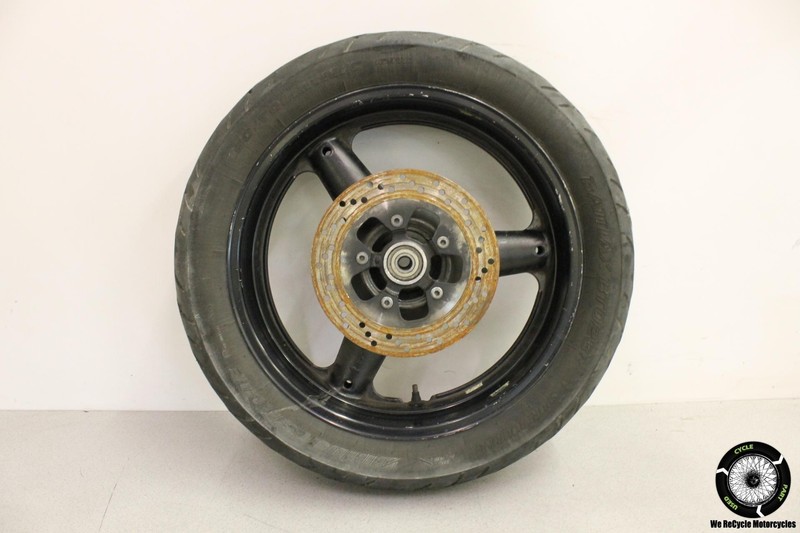 2002 Suzuki Katana 750 GSX750F REAR WHEEL BACK RIM W TIRE BRAKE DISC GSX 02