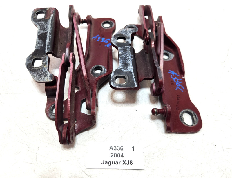 ✅ 04-09 OEM Jaguar XJ8 XJR Front Right Left Driver Passenger Hood Hinge Red SET