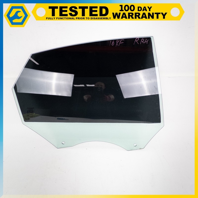 16-23 JAGUAR XF REAR RIGHT PASSENGER SIDE DOOR WINDOW GLASS OEM