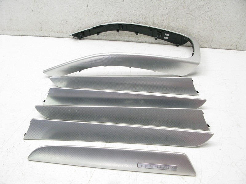 09-16 AUDI B8 A4 S4 DASHBOARD DOOR PANEL INTERIOR ALUMINUM TRIM SET OEM 122722