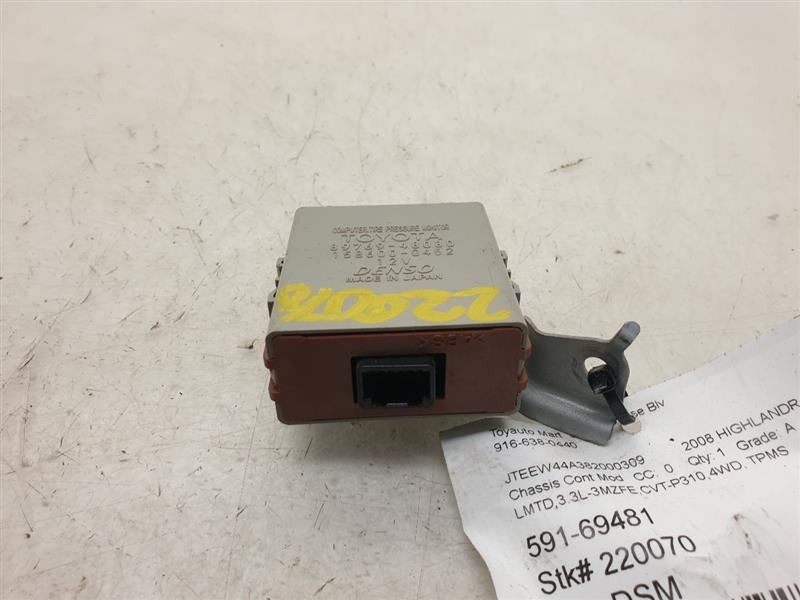 08-10 TOYOTA HIGHLANDER LIMITED 3.3L 4WD AT TPMS CONTROL MODULE ECM