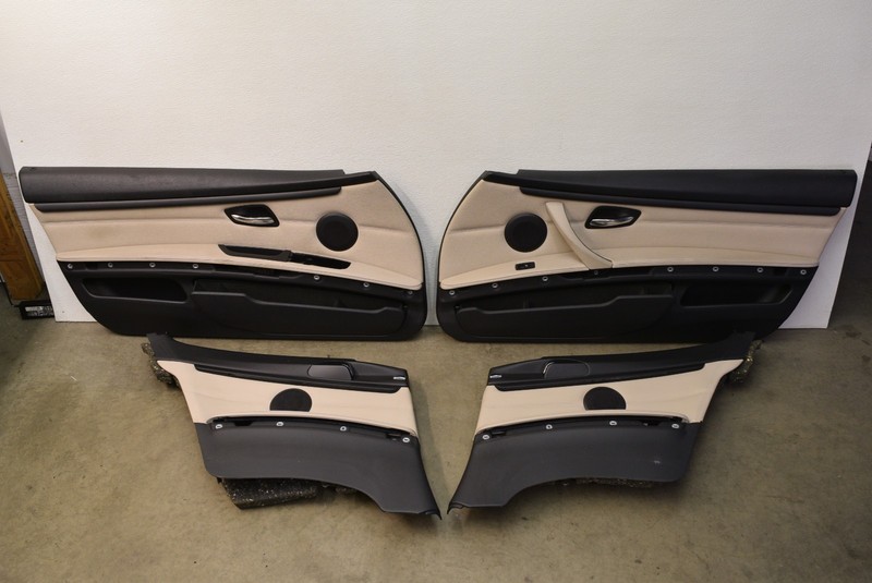BMW Oyster Dakota Leather Door Panels Coupe 3 Series E92 Oem 2007-2013