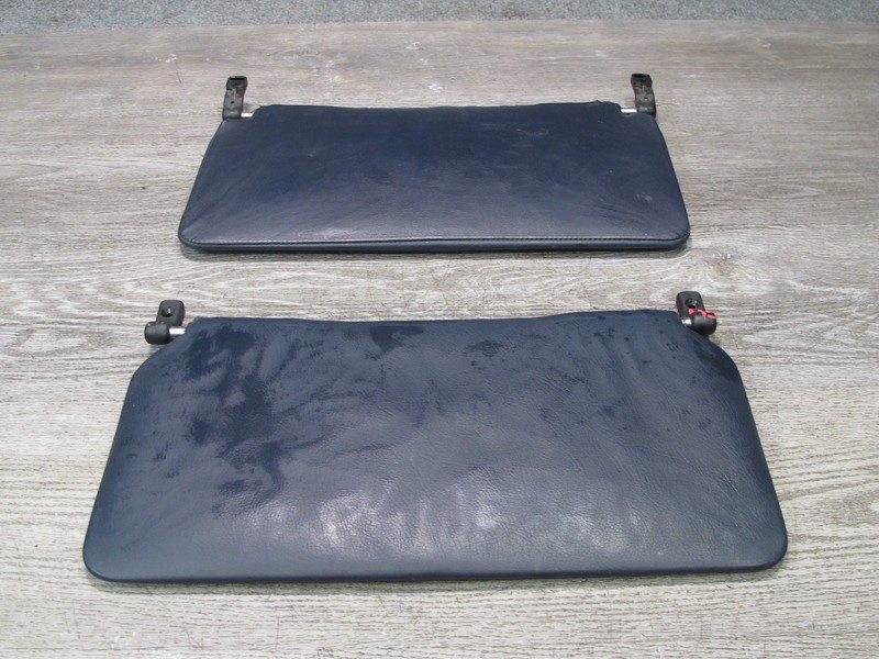 1984-1995 PORSCHE 928 S REAR LEFT & RIGHT SIDE UPPER SUN VISOR SHADE SET BLUE