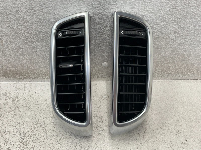 11-14 Porsche Cayenne S Dash Left & Right AC Air Vent Grille Trim Set 1596 OEM