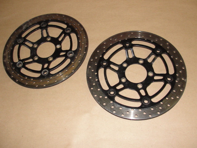 99 SUZUKI GSX 600 F KATANA FRONT WHEEL BRAKE ROTOR DISCS WITH BOLTS LH RH 600F