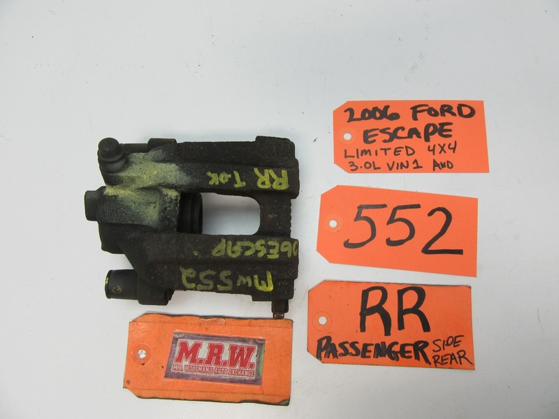 05 06 07 08 ESCAPE MARINER REAR BRAKE CALIPER RIGHT RR R PASSENGER 5L84-2D049-A