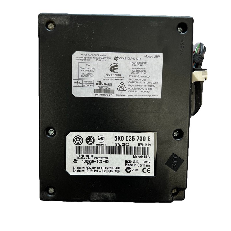2011-2014 VW JETTA GOLF PASSAT BLUETOOTH INTERFACE CONTROL MODULE 7P6 035 730K