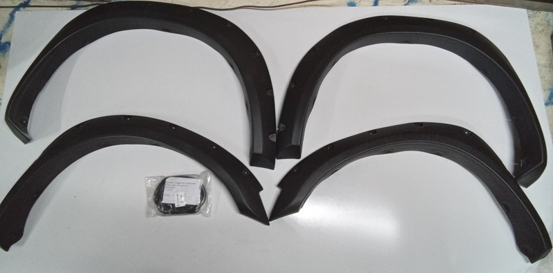 2010-2018 Ram 2500 3500 4Pcs Matte Pocket-Riveted Wheel Fender Flare Protector