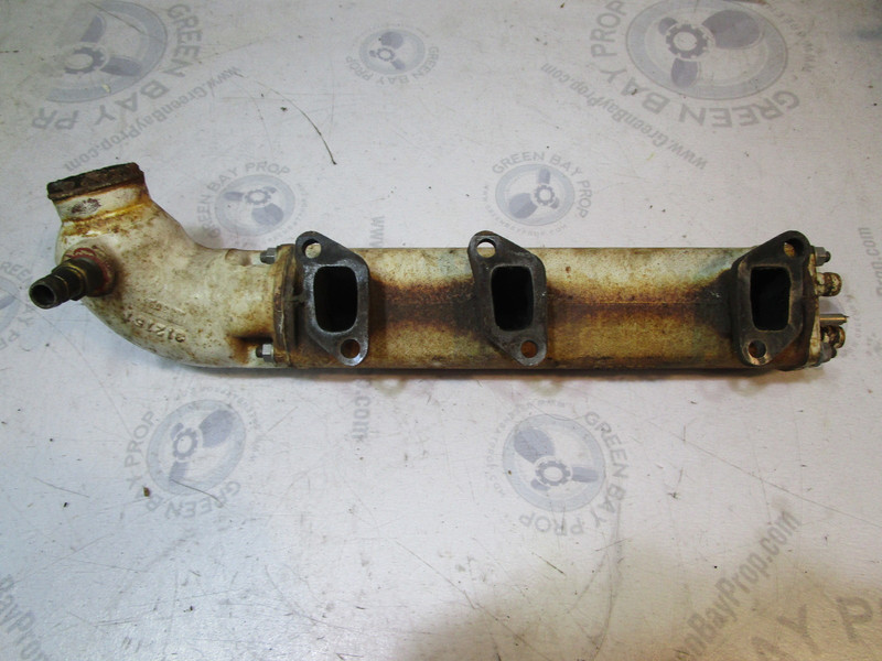 0380995 312163 OMC V6 Buick Starboard Exhaust Manifold Elbow & Cap 0312151 03121