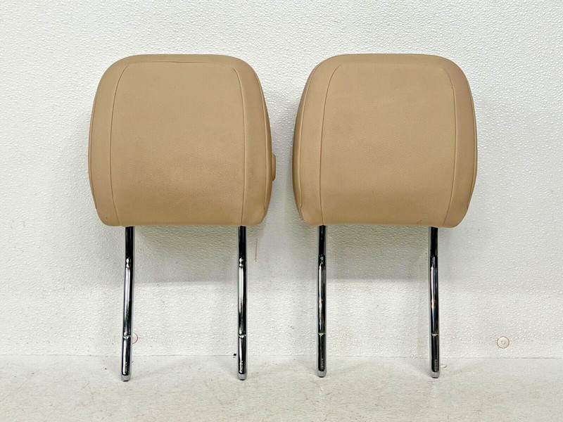 ⭐2017-2020 JAGUAR F-PACE FRONT LEFT & RIGHT SEAT HEADREST BEIGE OEM LOT2521